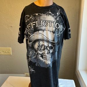 🔥Affliction Classic T-Shirt- Black-XL-worn look